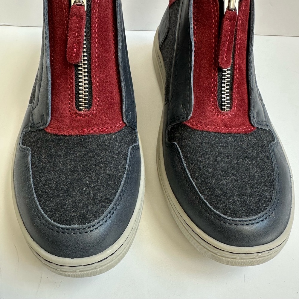 Earth Zane Leather Blue and Red Ankle Sneakers Size 8 NWT - Picture 6 of 10